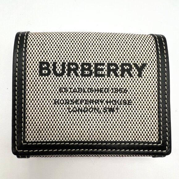 Burberry Luna Horseferry Print Canvas Wallet - Picture 1 of 4
